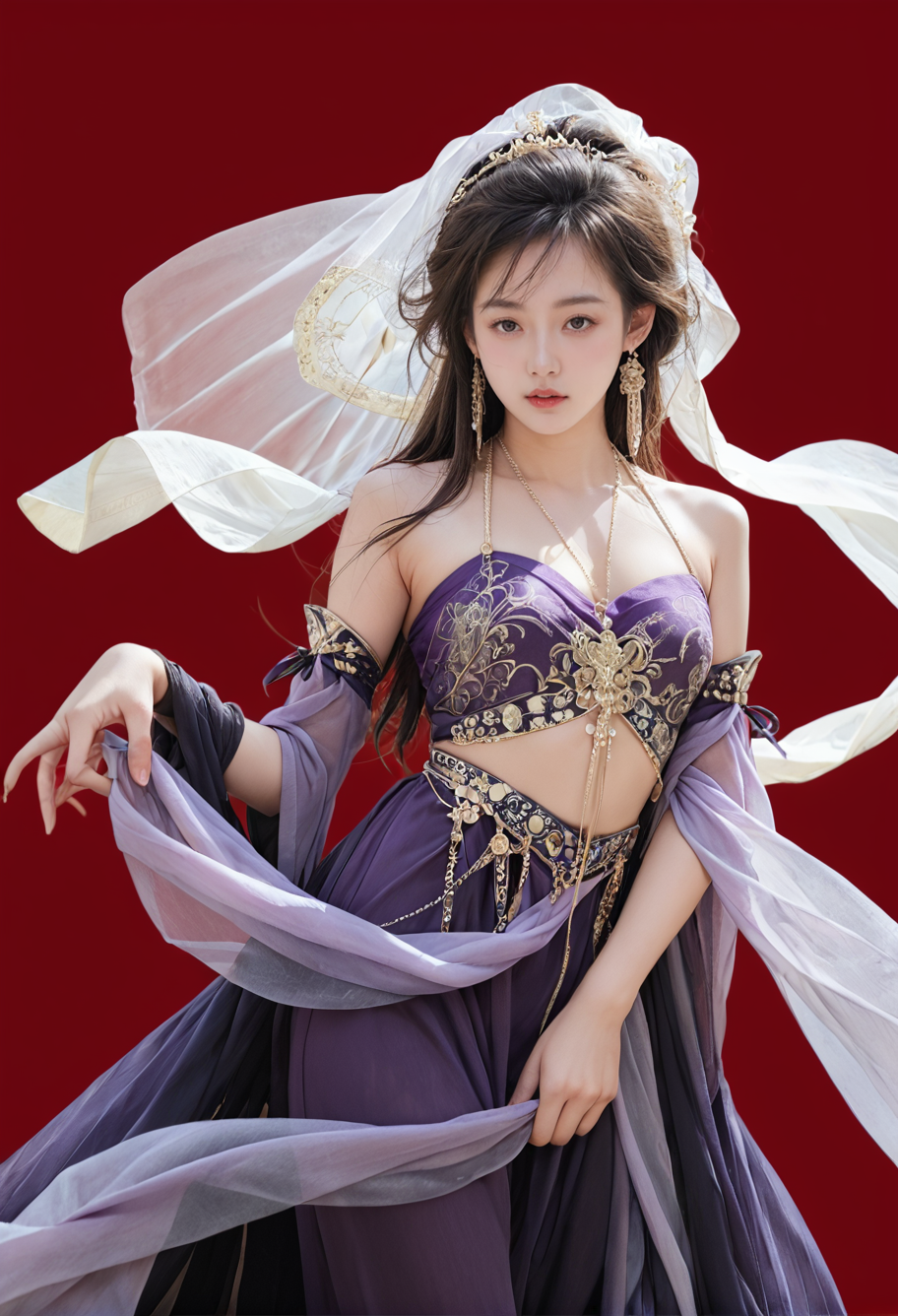 29448-1840586659-red background,1girl,solo,,ruanyi0757,detached sleeves,jewelry,purple dress,see-through,shawl,veil,_lora_0757 Exotic Priestess_v.png